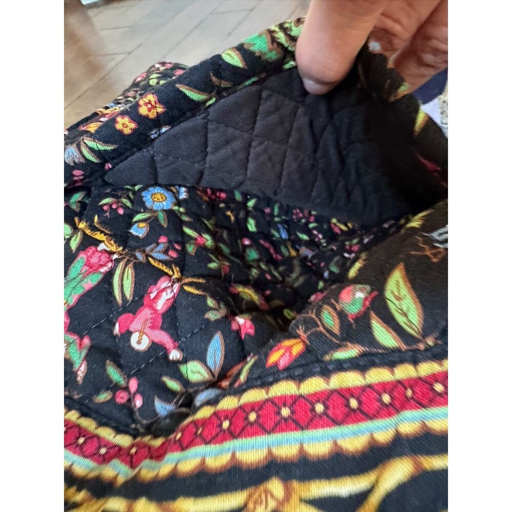 Vtg Vera Bradley Original Ming Fall 2001 Large Black Bag Asian Floral Retired - Picture 10 of 16
